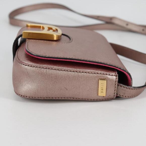 FENDI Chameleon Shoulder Bag Leather Pink Gold - Picture 5 of 14